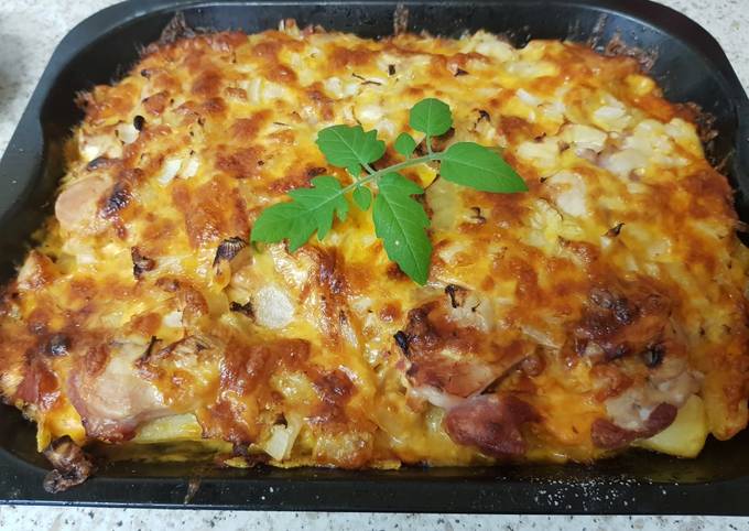 Recipe of Super Quick Homemade My Loaded Chicken & Bacon Nacho Cheesey Bake ????