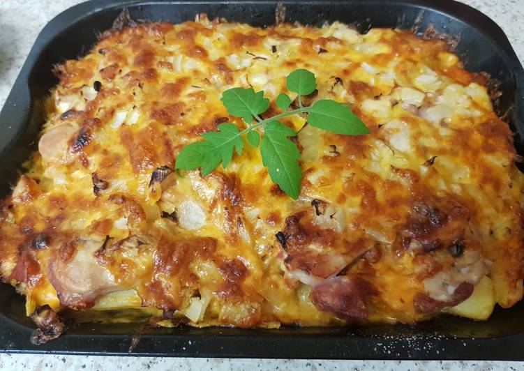 How to Make Yummy My Loaded Chicken & Bacon Nacho Cheesey Bake ð