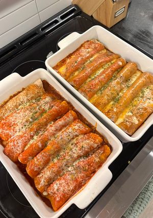 A picture of Beef Enchiladas.