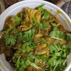 A picture of Kathal (jack fruit) do pyaza.