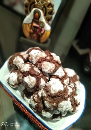 Una foto de Galletas de Chocolate CRAQUELADAS