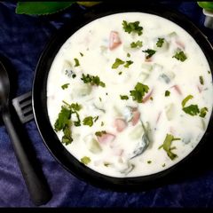 A picture of Curd vegetable raita.