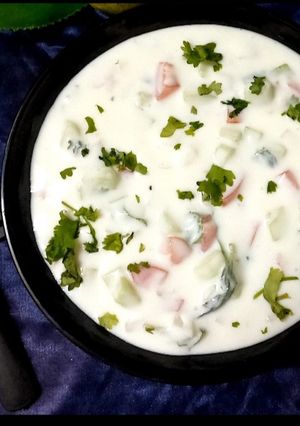 A picture of Curd vegetable raita.