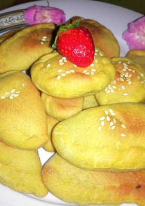 عکسی از دستور کلوچه مغز دار خانگی بدون فر