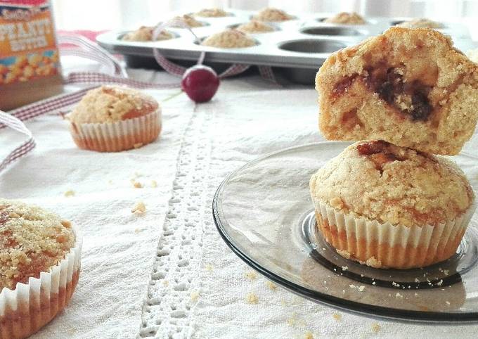 Mogyorós-lekváros muffin recept foto