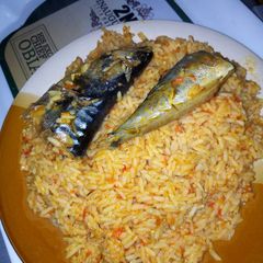 A picture of Tumeric Jollof Rice.