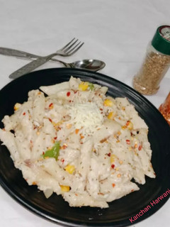 वेज चीज़ व्हाइट सॉस पास्ता(veg cheese white sauce Pasta recipe i रेसिपी मुख्य फोटो