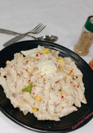 वेज चीज़ व्हाइट सॉस पास्ता(veg cheese white sauce Pasta recipe i रेसिपी मुख्य फोटो