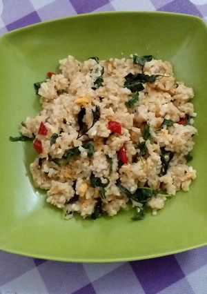 Foto resep Nasi goreng bumbu rendang ayam kemangi