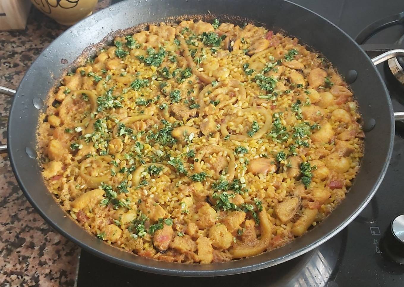 Arroz integral con pescado