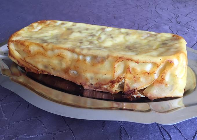 Gâteau lasagne chou-fleur/porc/brebis