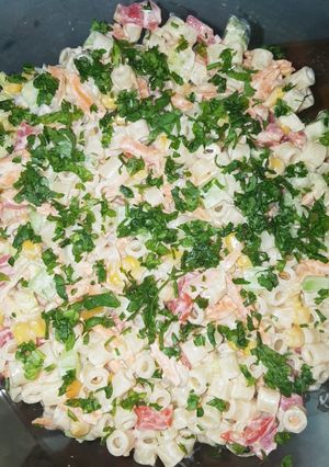 A picture of Macaroni salad.