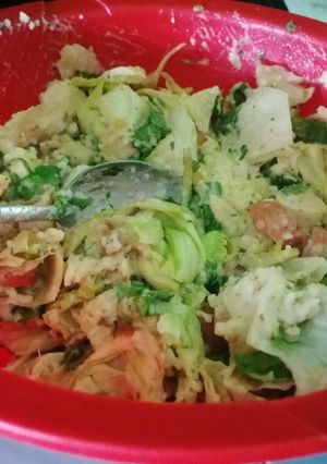 Una foto de Salsa de arroz y leche para ensalada