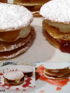 Una foto de Milhojas mixtos con pasta filo 