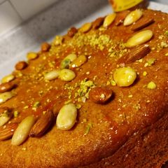 A picture of Dry fruit cake.
