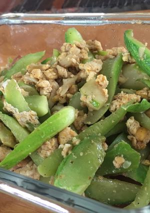 รูปของ แตงกวาผัดไข่ #กับแกล้ม #ไม่น้ำมัน