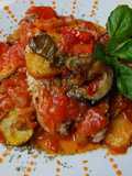Caballa fresca con verduras de tumbet
