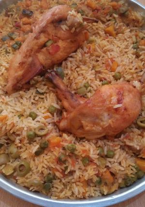 صورة لوصفة ارز في الفرن على طريقتي