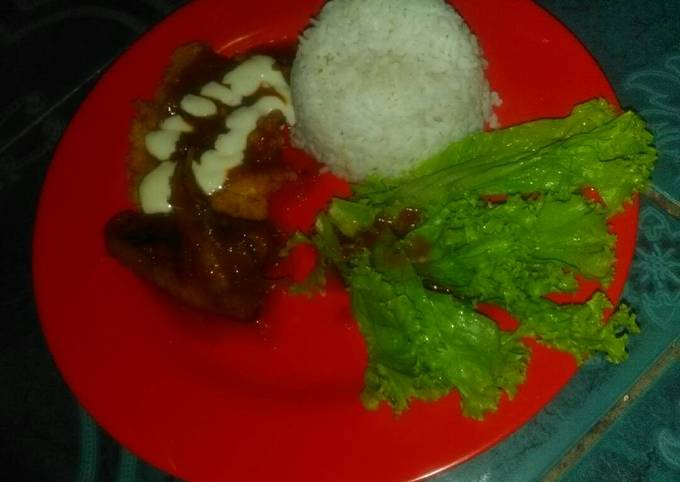 Chicken wing & chicken katsu asem manis pedas