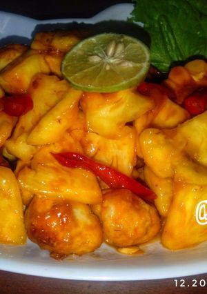 Foto resep Asam manis pedas telur puyuh + nanas