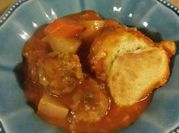 A picture of worcestershire sauce meatballs