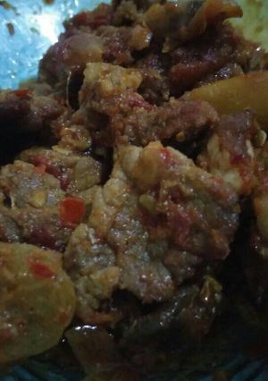 Foto resep Daging sapi sambel merah