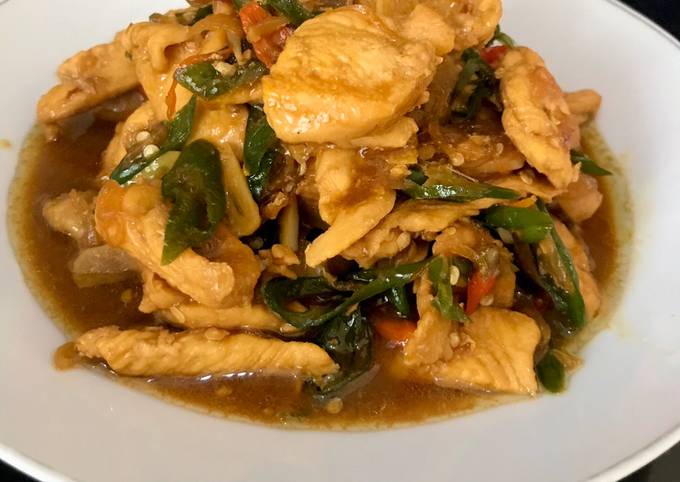 Standar Resep buat Tumis ayam cabai hijau  sempurna