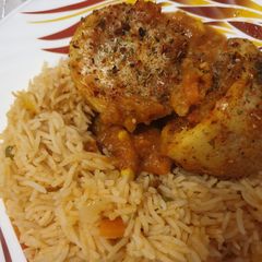 A picture of Mexican Rice with Jacket Potatoes.