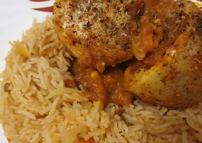 Easiest Way to Prepare Homemade Mexican Rice with Jacket Potatoes