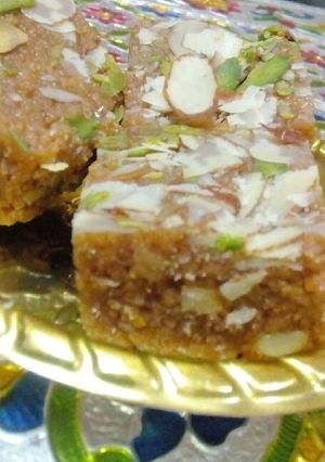 A picture of Cadbury chocolate burfi.
