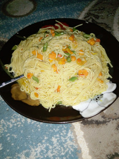 Vegetable jallop spaghetti ainihin hoton girkin
