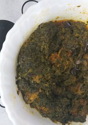A picture of Palak gosht.