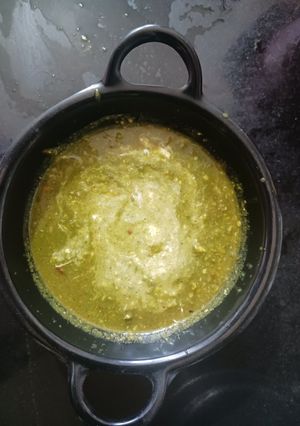 A picture of Palak-Corn Curry.