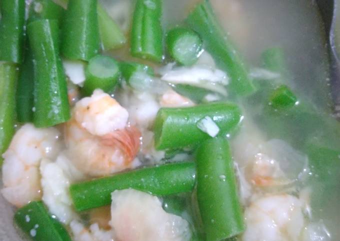 Sop udang buncis