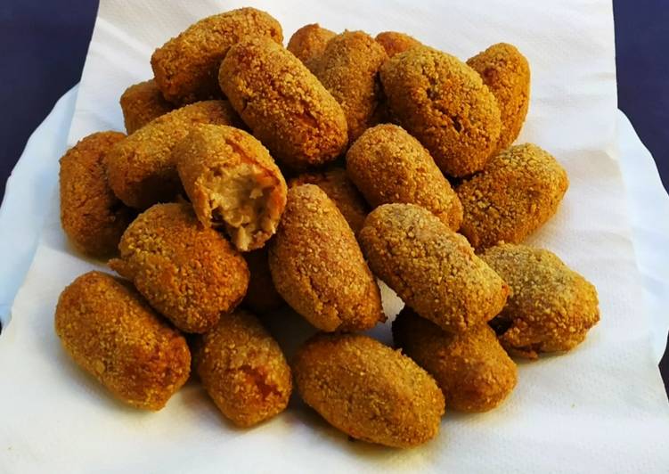 Simple Way to Make Award-winning Croquetas de pollo y berenjena keto (dieta cetogénica)