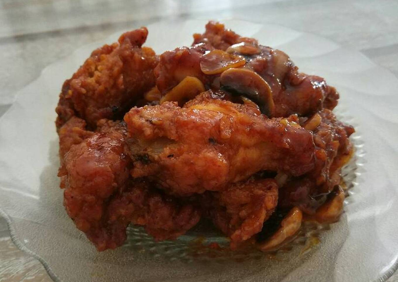 Bagaimana Menyiapkan Spicy fire barbeque chicken Anti Gagal