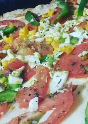 Una foto de Pizza con harina integral-salvado