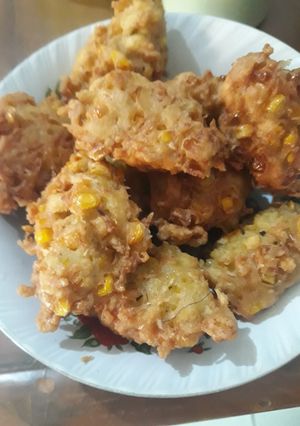 Foto resep Dadar jagung teri nasi simpel