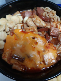 A picture of Budae-Jjigae Army Base Soup/ Stew.
