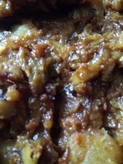 A picture of Cabbage Potatoes curry.