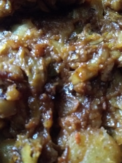 A picture of Cabbage Potatoes curry.