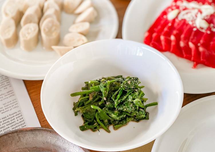Cara Gampang Menyiapkan Gomae spinach, Lezat Sekali