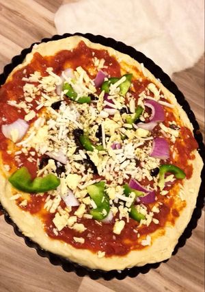 صورة لوصفة بيتزا 🍕