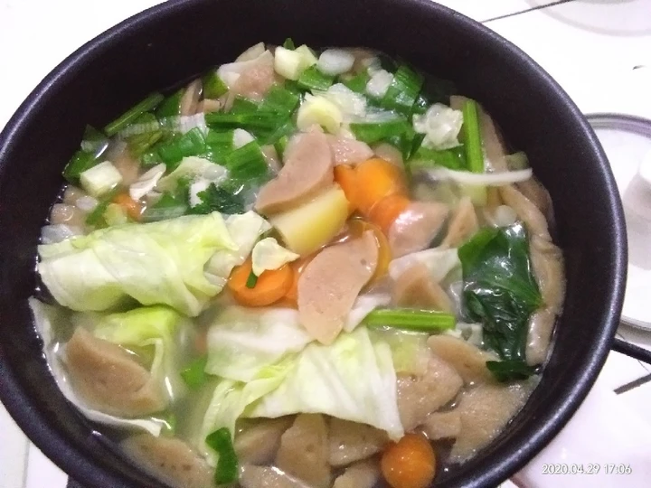 Langkah Mudah untuk Membuat Resep Sayur sop baso sapi Anti Ribet, Bisa Manjain Lidah