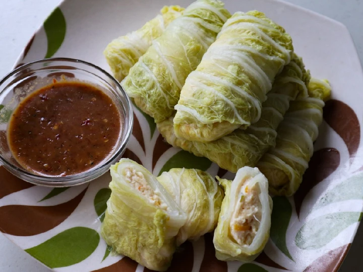 Langkah Mudah untuk Membikin Resep Tahu Telur Udang-Sawi Roll yang Lezat Anti Ribet, Lezat