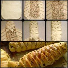 A picture of Chicken braided bread.