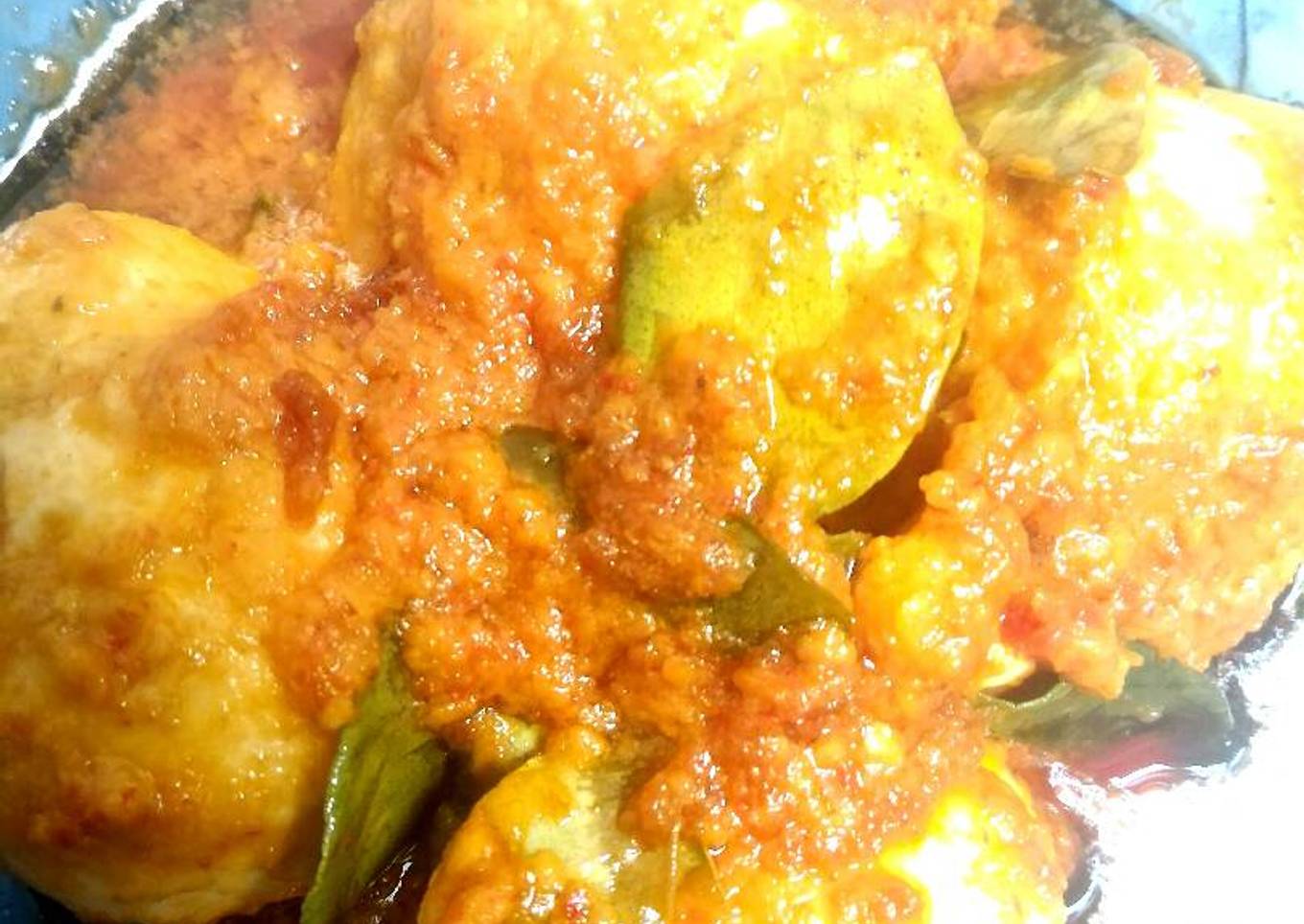 Langkah Mudah untuk Membuat Rendang telur aroma daun jeruk, Lezat Sekali