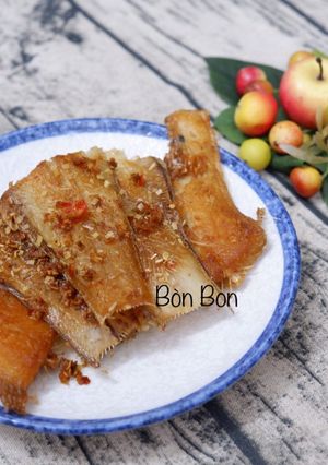 Hình của món Khô Cá Lưỡi Trâu Chiên Sả Ớt.