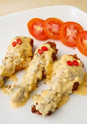 Foto resep Paha Ayam Saus Telur Asin