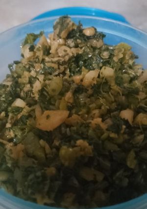 A picture of Muli k patto ki sabji.